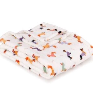 New Colorful Dachshund Print Throw Blanket